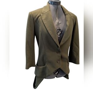 Mural Women's green blazer with draped back Size‎ Small Lux